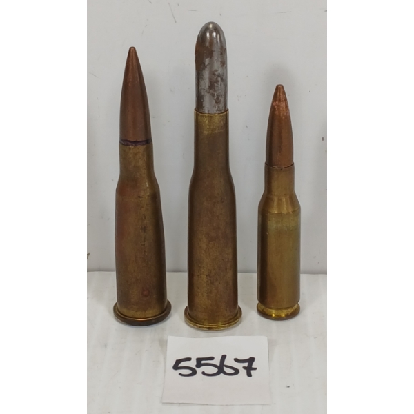 AMMO: 2X 8MM MILITARY ISSUE - 1X .280/30 - INCL .303 EXTRACTOR 