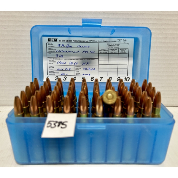 AMMO: 50X .308 WIN 130 GR. - RELOADS 