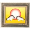 Image 1 : SPARRING BULLS BY MIGWANG - FRAMED ACRYLIC ON CANVAS