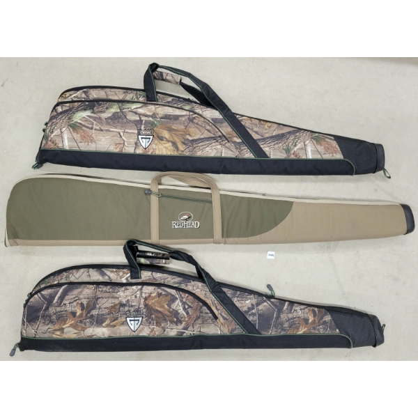 LOT OF 3 - PLANO & REDHEAD SOFT LONG GUN CASES 