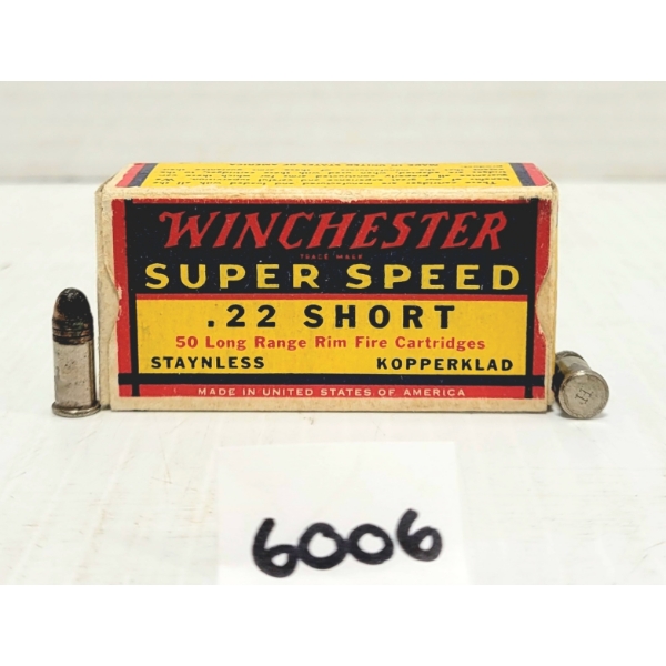 AMMO: 50X WINCHESTER .22 SHORT KOPPERKLAD
