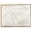 Image 4 : LOT OF 2 - FAMILY PORTRAIT & STORY SCENE - SIGNED - COLOURED PENCIL ON PAPER
