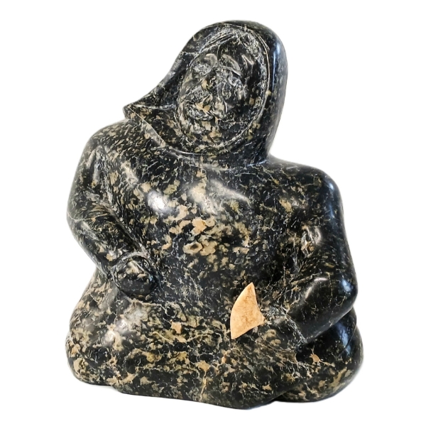 WOMAN W/ ULU BY UNKNOWN ARTIST - STONE & BONE