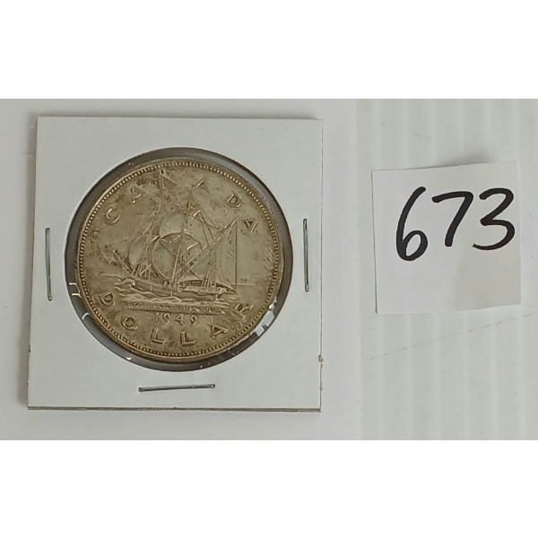 1949 CDN SILVER DOLLAR COIN