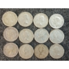 Image 2 : LOT OF 12 - 1943-1966 CDN 10 CENT COINS