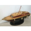 Image 1 : CHRIS CRAFT STYLE SPEEDBOAT MODEL W/ STAND