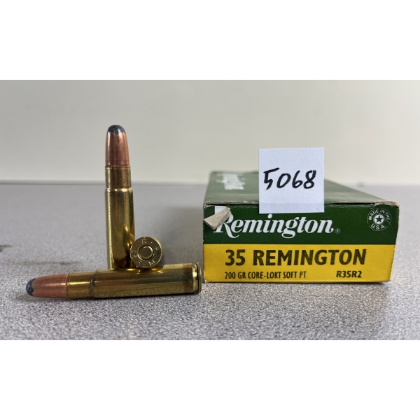 AMMO/BRASS: 14X REMINGTON .35 REM FACTORY 200GR., 6X BRASS 