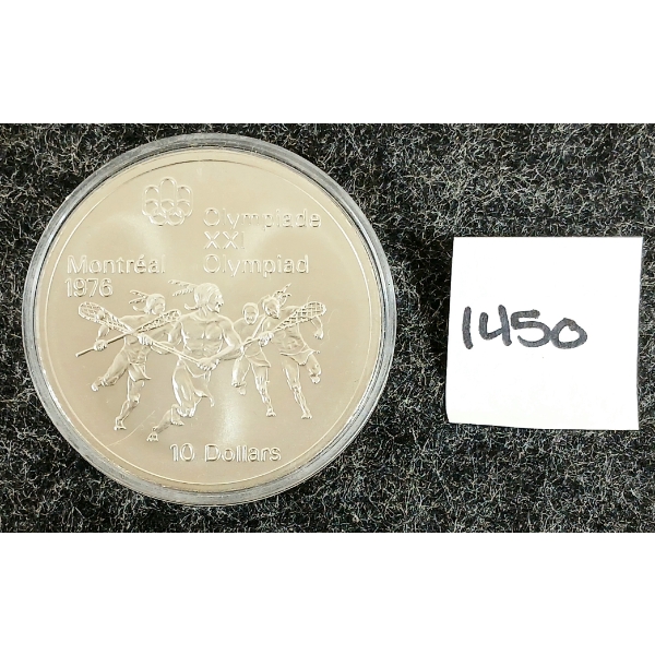 1976 CDN MONTREAL OLYMPIAD $10 SILVER COIN