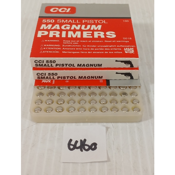 PRIMERS: APPROX 300X CCI NO. 550 SMALL PISTOL MAGNUM PRIMERS