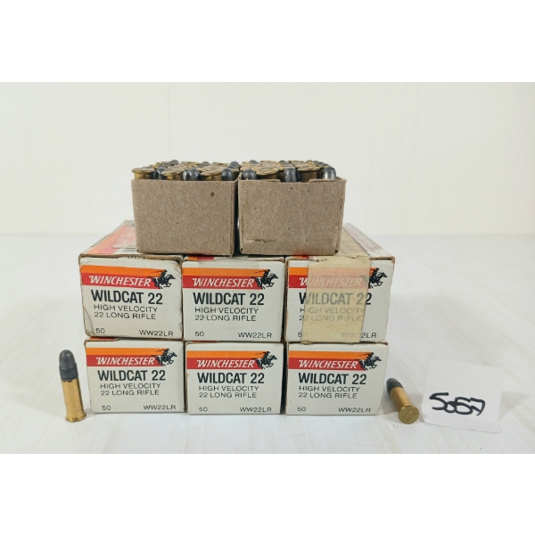 AMMO: APPROX 300X WINCHESTER WILDCAT 22 .22 LR - 40GR