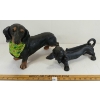 Image 1 : LOT OF 2 - DACHSHUND FIGURES - INCL CAST BOOT SCRAPER
