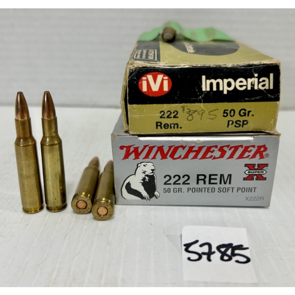 AMMO: 45X .222 REM - 50 GR SP