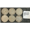 Image 2 : LOT OF 6 - 1941-1968 CDN 25 CENT COINS