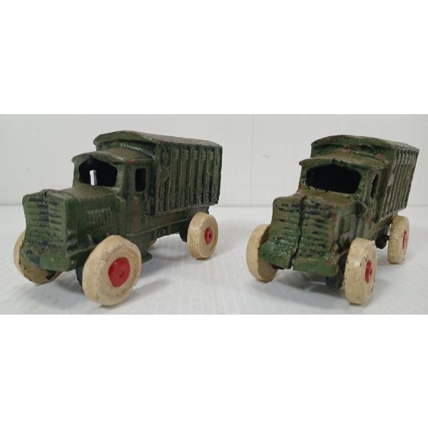 LOT OF 2 - HUBLEY CAST IRON RAILWAY EXPRESS MODEL CARS 