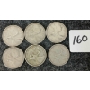 Image 1 : LOT OF 6 - 1955, 1956, 1960, 1962, 1963 CDN 25 CENT COINS