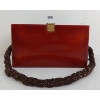 Image 6 : BRONZE BEADED BOX PURSE W/ COMPACT MIRROR