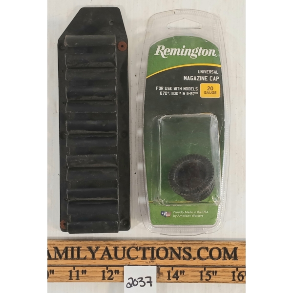 LOT OF 2 - REMINGTON 870 20GA MAG CAP & SIDE SADDLE