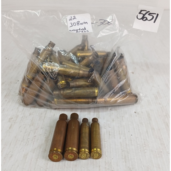 BRASS: 64X ASSORTED - ONCE FIRED