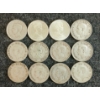 Image 2 : LOT OF 12 - 1947-1965 CDN 25 CENT COINS 