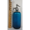 Image 1 : MANNIE'S BEVERAGE - COBALT BLUE ACID-ETCHED - 26OZ SELTZER BOTTLE