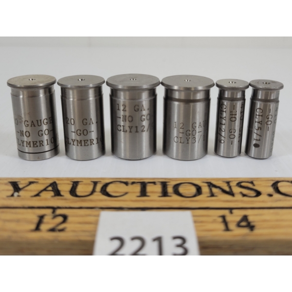 LOT OF 6 - NO GO/ GO 12, 20 & .410GA GAUGES