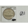 Image 1 : 1951 CDN SILVER DOLLAR COIN