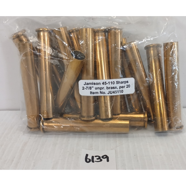 BRASS: 20X JAMISON .45-110 SHARPS - SEALED