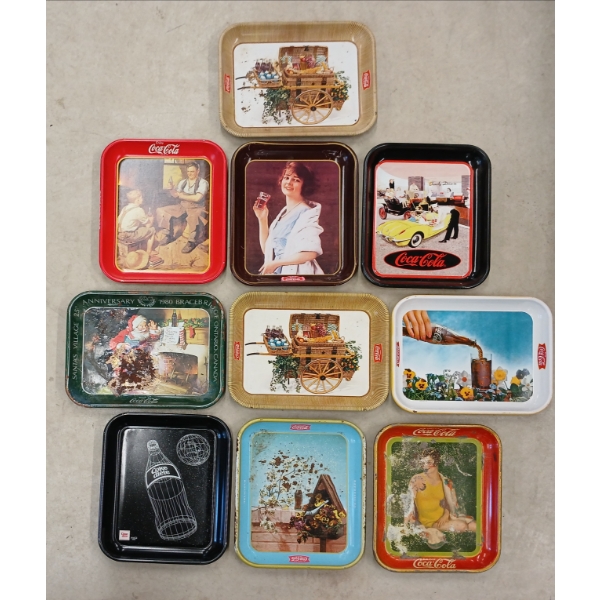 LOT OF 10 - COCA-COLA TRAYS
