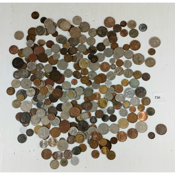 JOB LOT - MISC WORLD COINS - INCL BRAZIL, UK, ETC