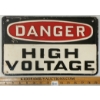 Image 1 : DANGER / HIGH VOLTAGE - SINGLE SIDED METAL SIGN
