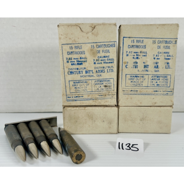 AMMO: 60X 8 MM MAUSER - MILITARY FMJ - ON CLIPS
