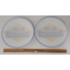 Image 2 : PAIR OF BLUE SUNOCO GLASS GLOBE INSERTS