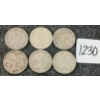 Image 2 : LOT OF 6 - 1944-1964 CDN 25 CENT COINS