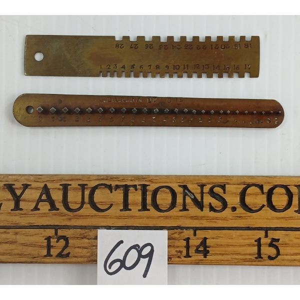 LOT OF 2 - 19TH CENTURY FRENCH & SWISS WATCHMAKER'S BRASS MEASURING TOOLS