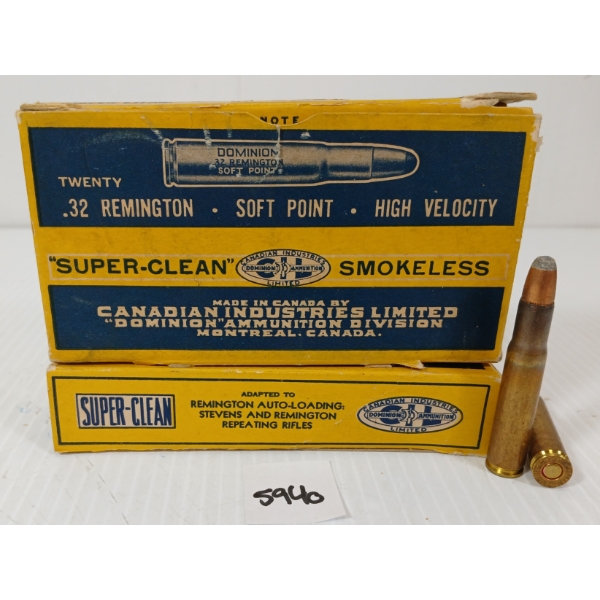 AMMO: 40X DOMINION .32 REM - 170GR - SP
