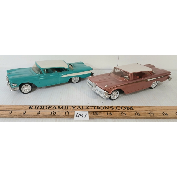 LOT OF 2 - 1958 & 1959 AMT FRICTION EDSEL MODELS
