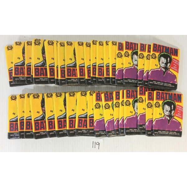 LOT OF 38 - 1989 O-PEE-CHEE COLLECTIBLE BATMAN CARD PACKS