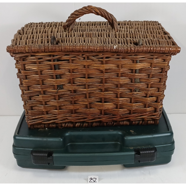 LOT OF 2 - FLAMBEAU HARD HANDGUN CASE & CARRYING BASKET