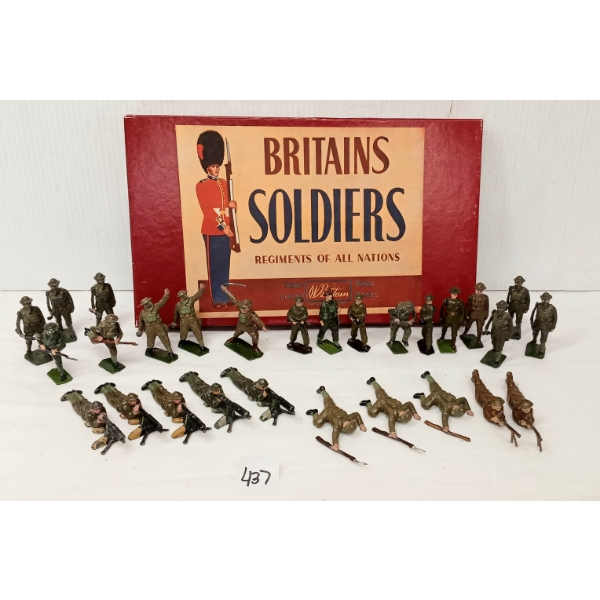 BRITAINS SOLDIERS LEAD FIGURES - NO. 1614 & 1858 WWII BRITISH INFANTRY