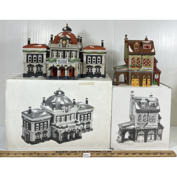 LOT OF 2 - HERITAGE VILLAGE COLLECTIONS - INCL VICTORIA STATION & HATHER HARNESS