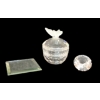 Image 1 : LOT OF 3 - SWAROVSKI CRYSTAL BUTTERFLY TRINKET BOX, DISPLAY GLASS & MEMBERSHIP DIAMOND