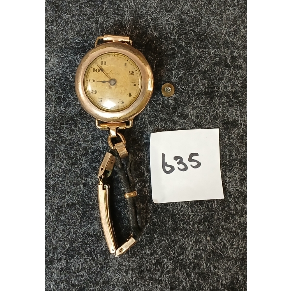DELIA WRISTWATCH - GOLD FILLED - 2 ADJTS -15 JEWELS 