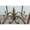 Image 7 : WROUGHT IRON GARDEN TABLE W/ GLASS TOP