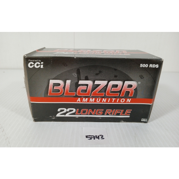 AMMO: 500X CCI BLAZER .22 LR - 40GR - SEALED 