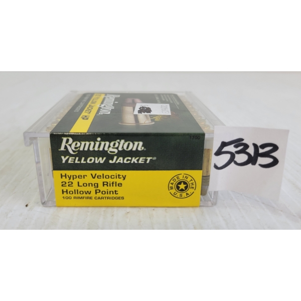 AMMO: 100X REMINGTON YELLOW JACKET .22LR - HP