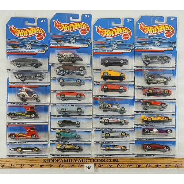 LOT OF 28 - HOTWHEELS - '56 FORD, TRACK T, MONTE CARLO CONCEPT CAR, ETC