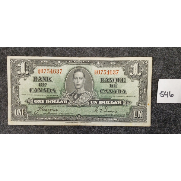 1937 CDN $1 BANKNOTE