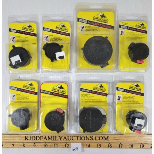 LOT OF 8 - MISC BUTLER CREEK SCOPE COVERS
