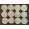 Image 2 : LOT OF 12 - 1953-1968 CDN 25 CENT COINS 