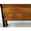Image 8 : GARDEN BENCH W/ ORNATE SCROLLWORK WROUGHT IRON ENDS 